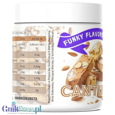 Funky Flavors Splash Cantucci 50g - aromat słodzący w proszku 7kcal, smak ciasteczka migdałowe