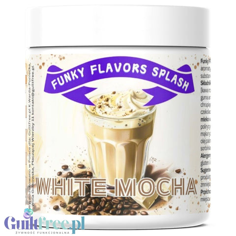 Funky Flavors Splash White Mocha 50g - aromat słodzący w proszku bez cukru, smak kawy z białą czekoladą