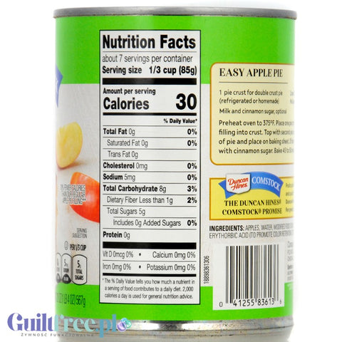 Duncan Hines No Sugar Added Apple Pie Filling - gotowe nadzienie do szarlotki bez dodatku cukru