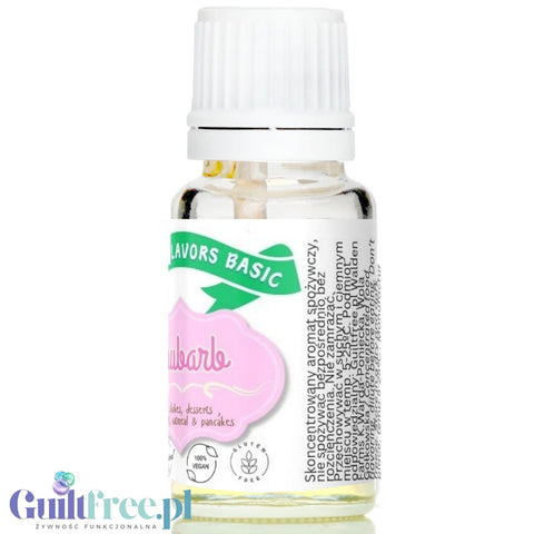 Funky Flavors Basic Rhubarb 10ml - rabarbarowe kropelki do potraw i napojów, bez cukru i bez tłuszczu