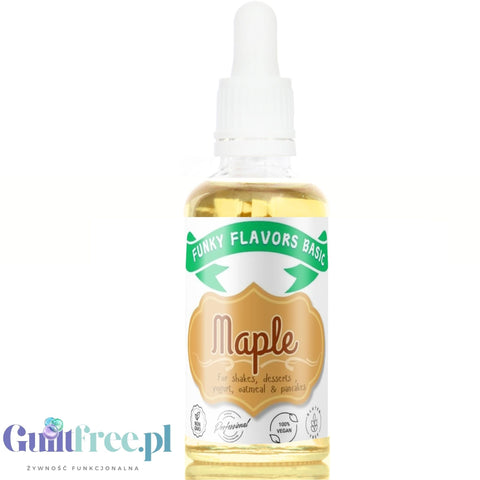 Funky Flavors Basic Maple 30ml - kropelki o aromacie syropu klonowego bez cukru, słodzików i bez tłuszczu