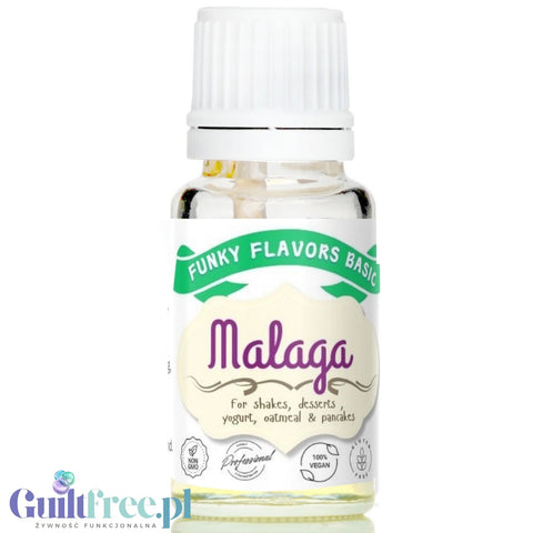 Funky Flavors Basic Malaga 10ml - płynny aromat w kropelkach, bez cukru, tłuszczu i kalorii