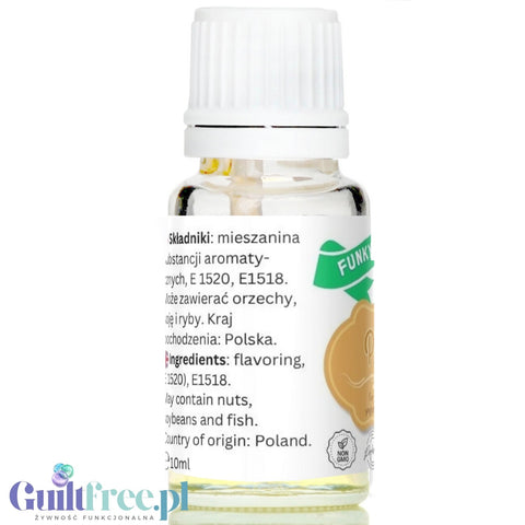 Funky Flavors Basic Peanut 10ml - Orzechy Ziemne - Fistaszkowe kropelki aromatyzujące bez cukru i słodzików