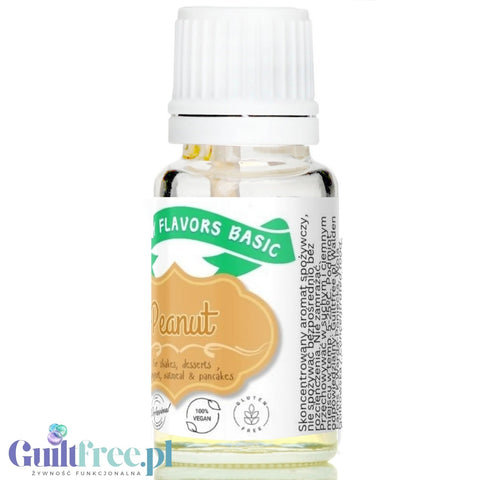 Funky Flavors Basic Peanut 10ml - Orzechy Ziemne - Fistaszkowe kropelki aromatyzujące bez cukru i słodzików