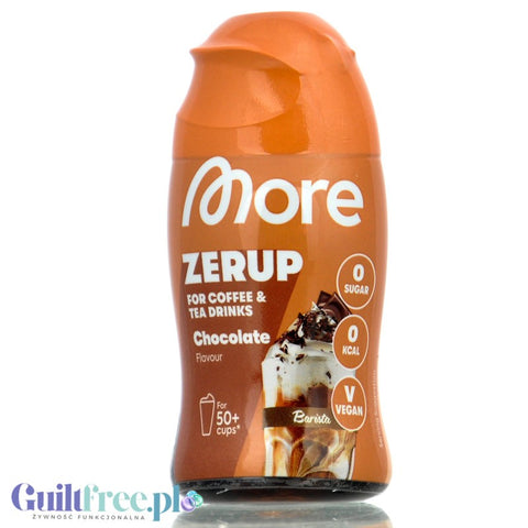 More Nutrition Zerup Chocolate - skoncentrowany syrop do kawy i herbaty bez cukru i kalorii, Czekolada