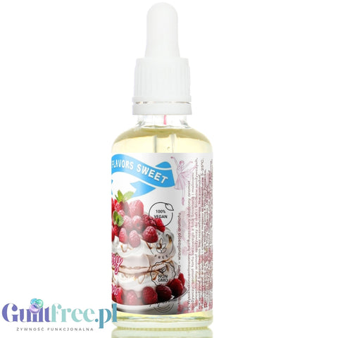 Funky Flavors Sweet Raspberry Pavlova - słodzony aromat bez kcal Beza, Bita Śmietana & Maliny