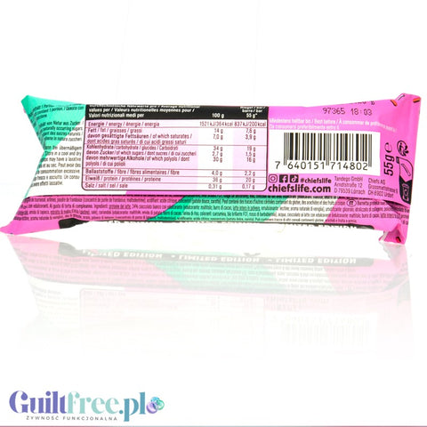 Chiefs Protein Bar Birthday Cake - baton proteinowy, Tort Urodzinowy, 20g białka & 200kcal