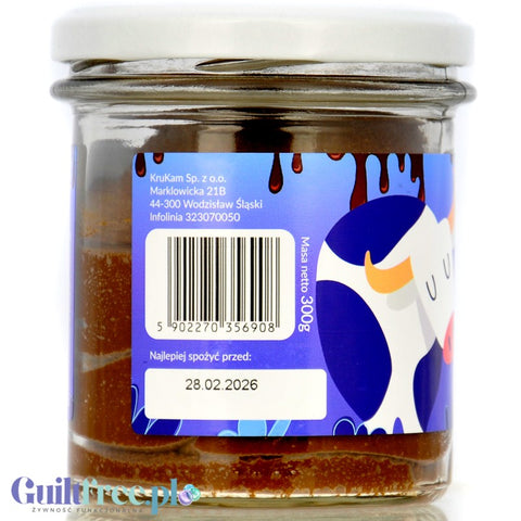 Krukam Czekokrówka - kakaowa pasta orzechowo-daktylowa bez mleka i cukru