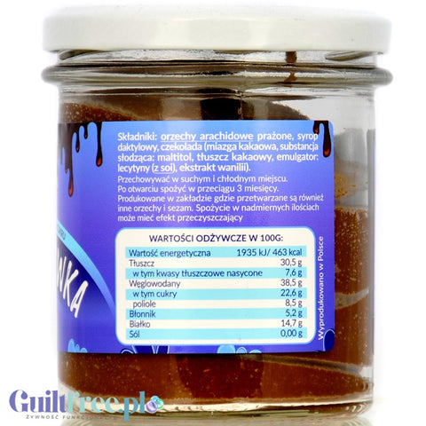 Krukam Czekokrówka - kakaowa pasta orzechowo-daktylowa bez mleka i cukru