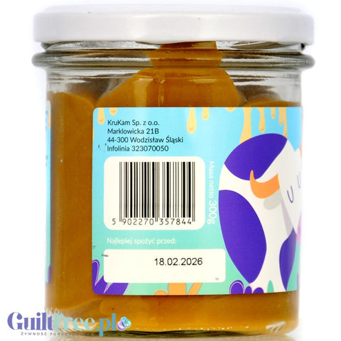 Krukam Czekokrówka Biała Czekolada - pasta arachidowa z białą czekoladą bez dodatku cukru