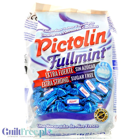 Pictolin Fullmint Extra Fuerte 1kg - super-strong eucalyptus-menthol sugar-free candy