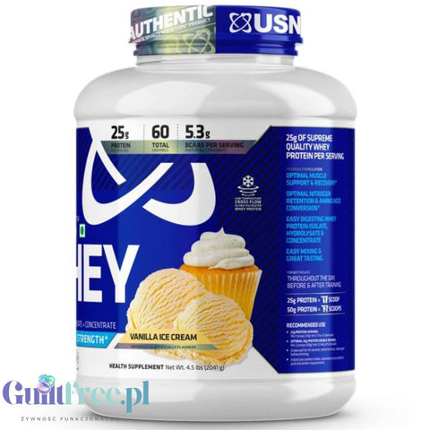 USN Blue Lab Whey Vanilla 2kg - odżywka białkowa WPI, WPC, WPH z Tolerase  L