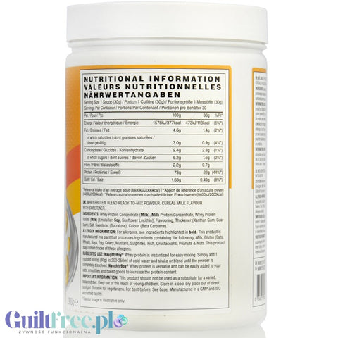 Naughty Boy Whey Premium Protein Lifestyle Loops 900g - dense protein nutrient WPI, WPC & MPC.