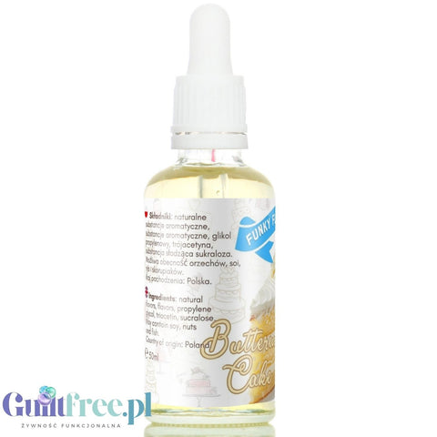 Funky Flavors Sweet Buttermilk Cake - kropelki bez cukru o smaku ciasta biszkoptowego z kremem maślanym, bez tłuszczu i kalorii