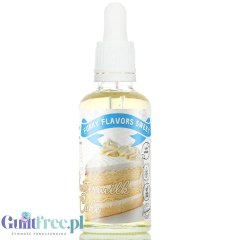 Funky Flavors Sweet Buttermilk Cake - kropelki bez cukru o smaku ciasta biszkoptowego z kremem maślanym, bez tłuszczu i kalorii