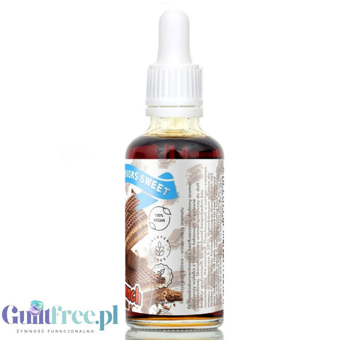 Funky Flavors Sweet Waff'n'Crunch - słodkie kropelki o smaku wafelkowo-czekoladowym, bez cukru, tłuszczu i kcal