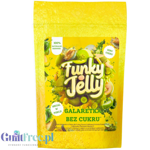 Funky Jelly Honey Melon & Green Apple x 3 porcje - galaretka bez cukru, smak Melon & Zielone Jabłuszko