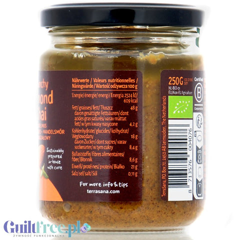 Terrasana Crunchy Almond Chai - Krem z prażonych migdałów crunchy z mieszanką przypraw chai