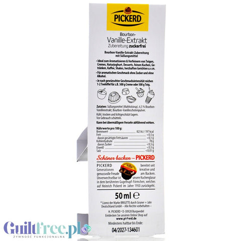 Pickerd Bourbon Vanille Extract - vegan vanilla extract without sugar or alcohol