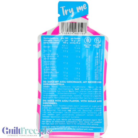 Inlead Premium Sauce Aioli saszetka 20g - niskotłuszczowy sos majonezowo-czosnkowy 80% mniej kcal