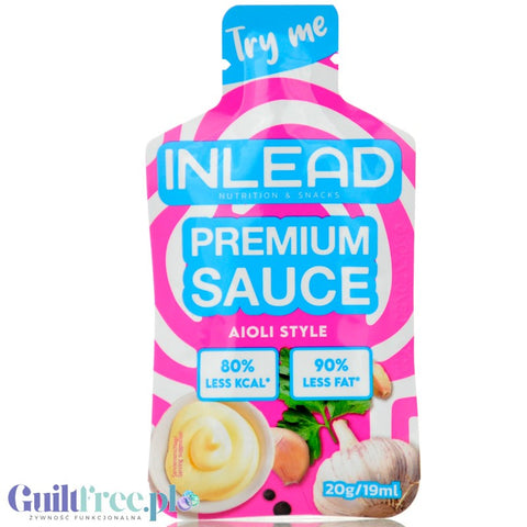 Inlead Premium Sauce Aioli saszetka 20g - niskotłuszczowy sos majonezowo-czosnkowy 80% mniej kcal