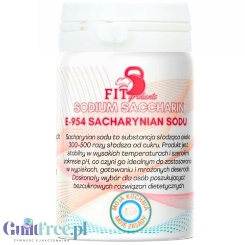 FitGridients Sodium Saccharin - czysty sacharynian sodowy bez wypełniaczy E-954