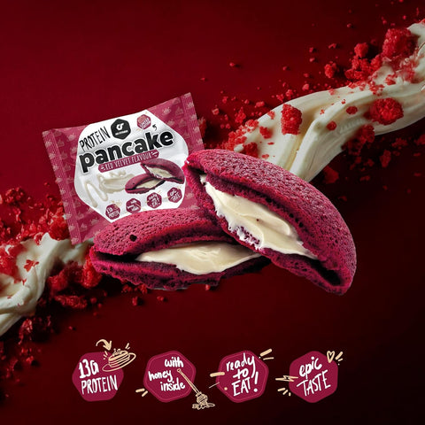 Go Fitness Protein Pancake Red Velvet - chocolate protein pancake with cream cream178kcal