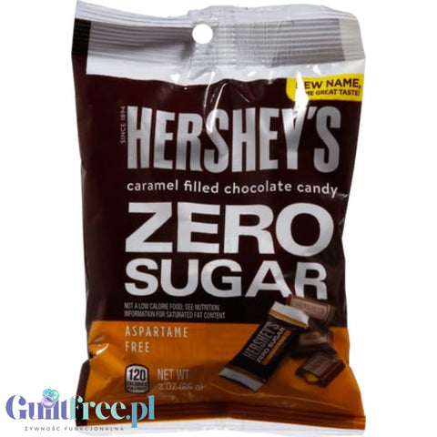 Hersheys Sugar Free Caramel Filled Chocolate - czekoladki bez cukru z nadzieniem karmelowym