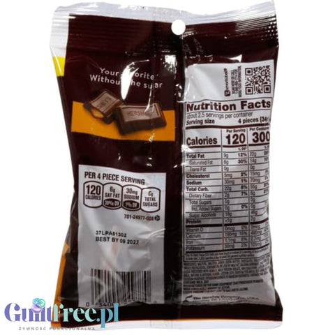 Hersheys Sugar Free Caramel Filled Chocolate - czekoladki bez cukru z nadzieniem karmelowym