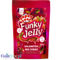Funky Jelly Strawberry Super Sour Galaretka instant x 15 porcji - KWAŚNA (!) galaretka bez cukru o smaku truskawkowym
