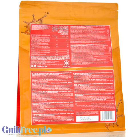 Inlead Whey Protein Butter Biscuit 1kg - WPC WPI protein supplement, Caramelized Biscuit flavor