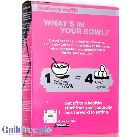 Crispy Fantasy Protein Cereal Blueberry Muffin - protein breakfast cereal without gluten 28% protein