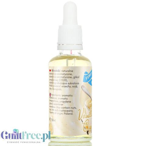 Funky Flavors Sweet Vanilla Cup - słodkie kropelki smakowe bez cukru i kalorii, aromat Serka Waniliowego
