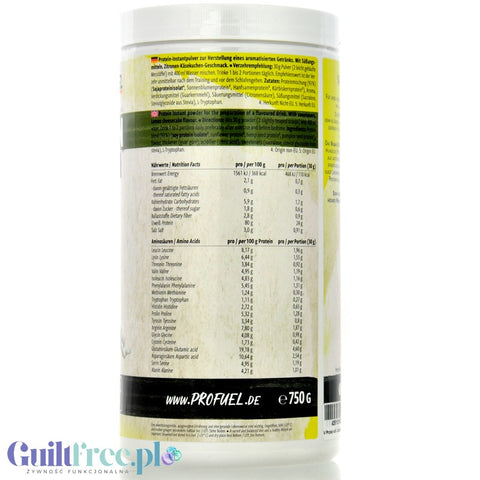 Pro Fuel V-Protein 4K Lemon Cheesecake 750g - vegan protein supplement with lemon cheesecake flavor