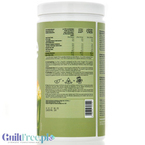 More Nutrition Protein Iced Matcha Latte Vanilla Crumble 500g - proteinowa zielona herbata matcha bez cukru 17g białka