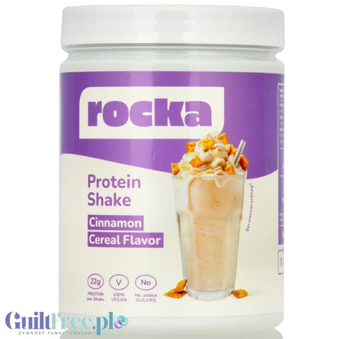 Rocka Nutrition Protein Shake Cinnamon Cereal 300g - wegańska odżywka białkowa, smak Płatki Cynamonowe