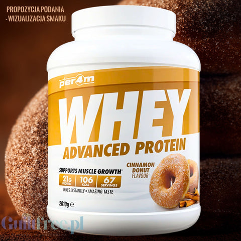 Per4m Whey Advanced Protein Cinnamon Donut 2kg - gęsta odżywka białkowa WPC, WPI & MPC, Cynamonowy Donut