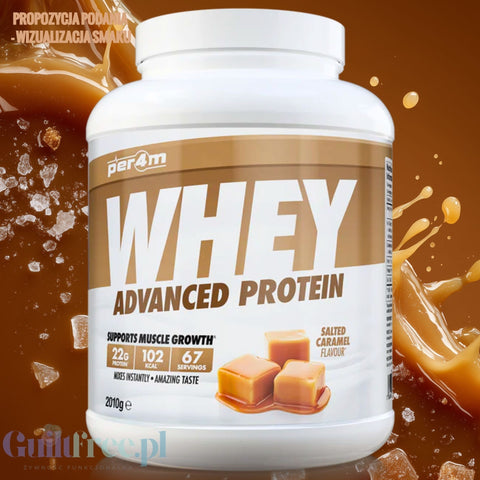 Per4m Whey Advanced Protein Salted Caramel 2kg - gęsta odżywka białkowa WPC, WPI & MPC