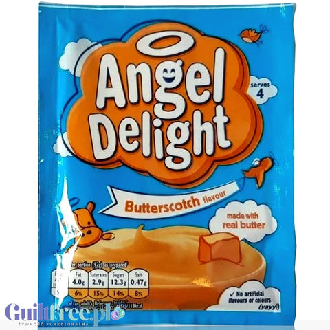 Angel Delight Butterscotch - puszysty mus maślano-ciasteczkowy instant, 98 kcal