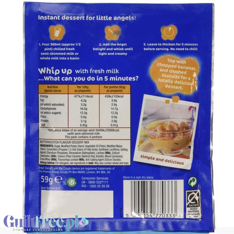 Angel Delight Butterscotch - fluffy instant butterscotch mousse, 98 kcal