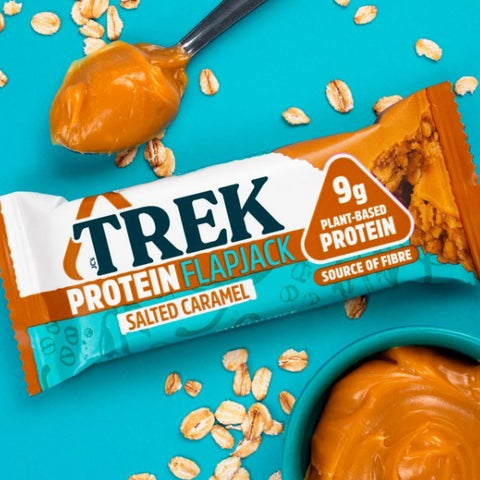 Trek Protein Flapjack Salted Caramel - wegański bezglutenowy baton białkowy 9g białka