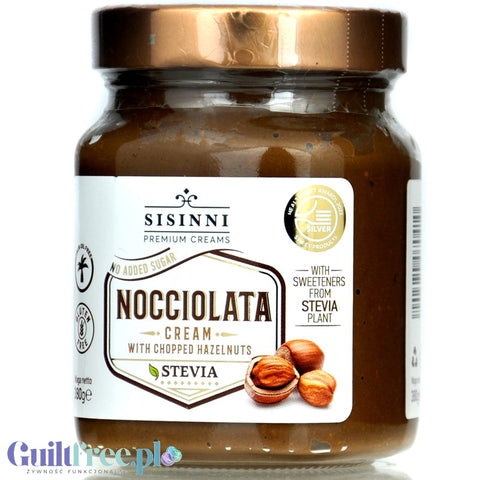 Sisinni Premium Creams Nocciolata Cream Stevia - hazelnut and cocoa cream, sugar-free, with stevia