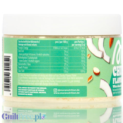More Nutrition Chunky Flavor White Almond Coconut 150g - vegan flavor powder, flavor White Chocolate, Almond & Coconut