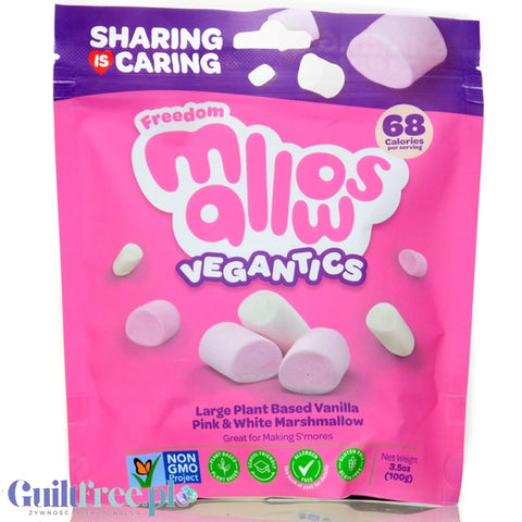 Freedom Confectionery Vegantic Mallows - wielkie wegańskie waniliowe pianki marshmallow