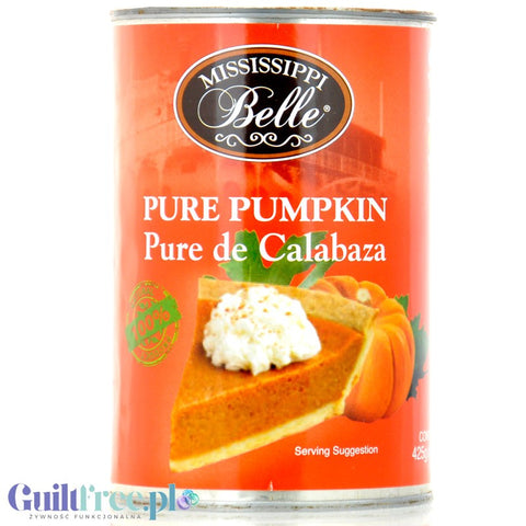 Mississippi Belle Pure Pumpkin 100%, 42kcal per 100g pure pumpkin puree without sugar or salt