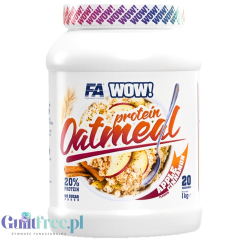 FA WOW! Protein Oatmeal Apple & Cinnamon 1 kg - owsianka proteinowa, smak Szarlotka & Cynamon