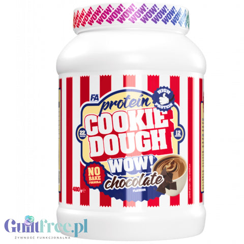 FA WOW! Protein Cookie Dough Chocolate - proteinowa masa ciasteczkowa, 162kcal, 22g białka