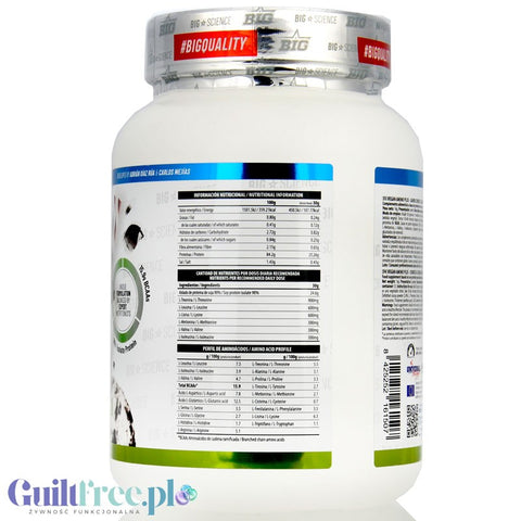 BIG® Vegan Amino+, Cookies & Cream 1kg - vegan protein supplement with Cookies & Cream flavor