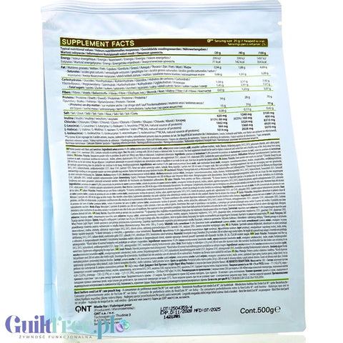 QNT Life Whey Protein Belgian Chocolate - protein supplement with fiber and BCAAs, Milk Chocolate flavor