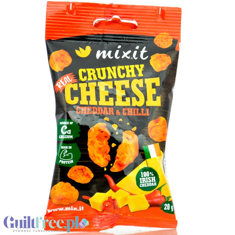 MixIt Crunchy Cheese Cheddar & Chilli 20g - mieszanka chrupiących serów bez węglowodanów